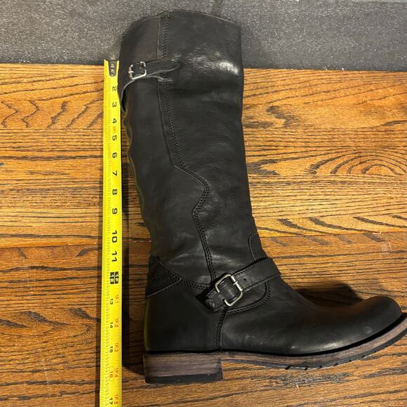 Liberty Black Women’s Black Leather Riding Boots Size 9.5 Handmade Mexico Zip - Picture 7 of 13